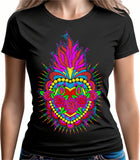 Corazón Camiseta dama fluorescente Kutusos
