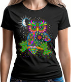 Búho Tecolote Camiseta dama fluorescente Kutusos