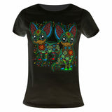 Chihuahua Twins Huichol Camiseta dama fluorescente Kutusos