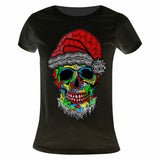 Calavera Santa dama Playera Moda Impresa Hilo Bordado