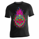 Corazón Playera Moda Impresa Hilo Bordado