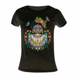 Frida Dama Playera Moda Impresa Hilo bordado