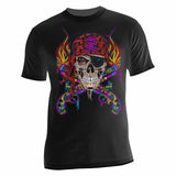 Calavera Pirata Camiseta fluorescente Kutusos