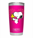 Termo Yeti 20oz Snoopy corazón Impresión Dtf Uv
