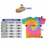 Ajolote tie dye Camiseta Niño fluorescente Kutusos Kids