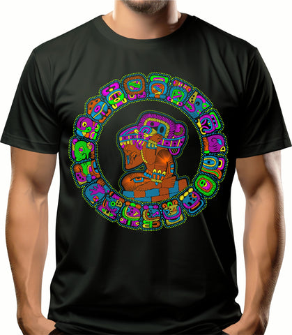 Cargador Calendario Maya Camiseta  fluorescente Kutusos