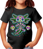 Ajolote Esqueleto Camiseta Niño fluorescente Kutusos Kids