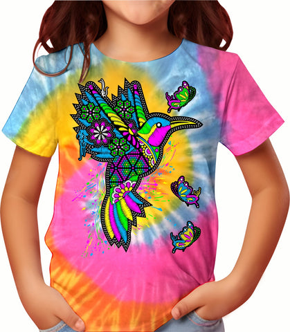 Colibri tie dye Camiseta Niño fluorescente Kutusos Kids
