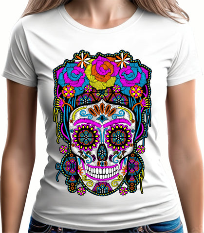 Frida flores Camiseta dama fluorescente Kutusos