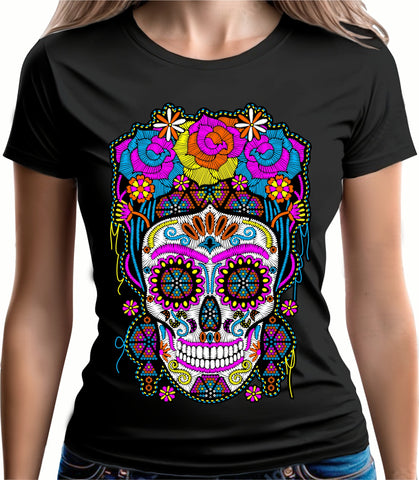 Frida flores Camiseta dama fluorescente Kutusos