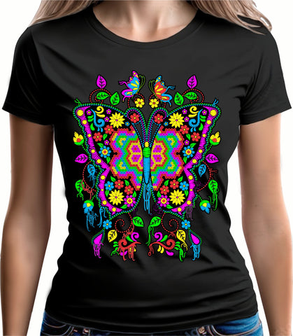 Mariposa Camiseta dama fluorescente Kutusos