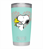 Termo Yeti 20oz Snoopy corazón Impresión Dtf Uv